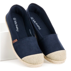 McKey Espadrile de piele intoarsa bleumarin albastru 4