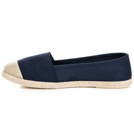 McKey Espadrile de piele intoarsa bleumarin albastru 2