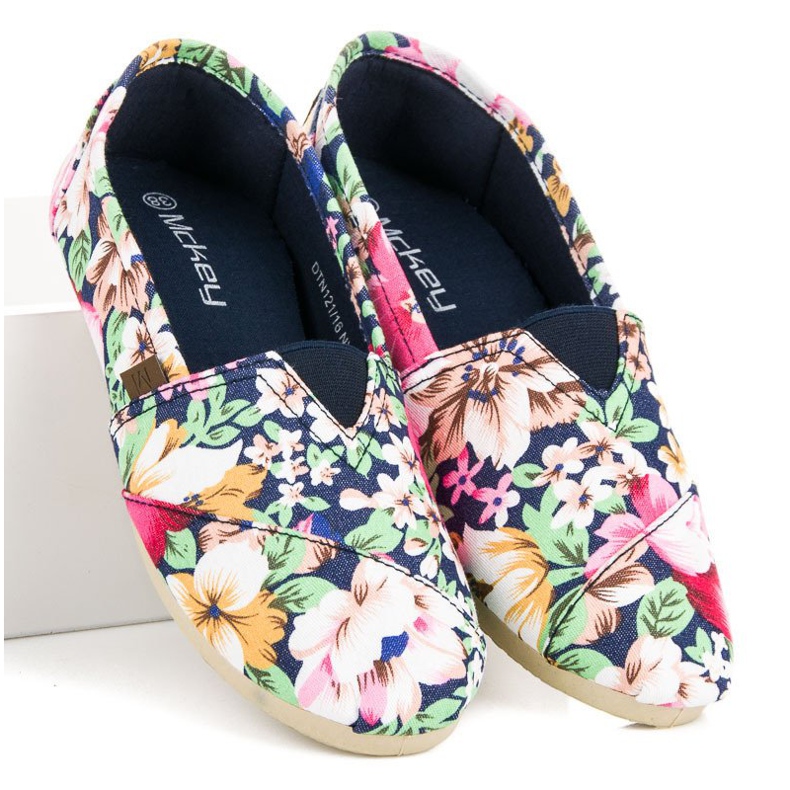McKey Espadrile lejere cu flori multicolor 1