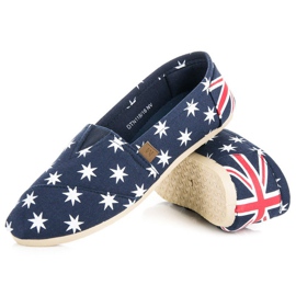 McKey Espadrile la modă alb albastru marin 3