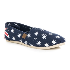 McKey Espadrile la modă alb albastru marin 4