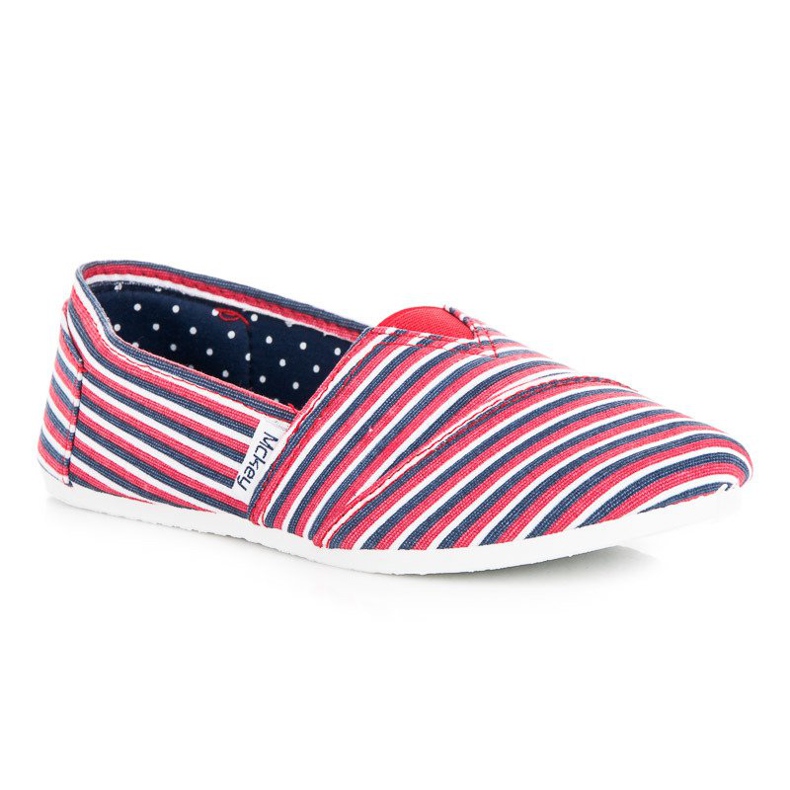 McKey Pantofi cu dungi roșu 1