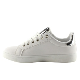 Adidași FB-15 WHITE / SILVER cu petice buzele dulci alb 2