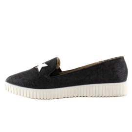 Tenisi cu stelute FE454 Talpa inalta neagra negru 1