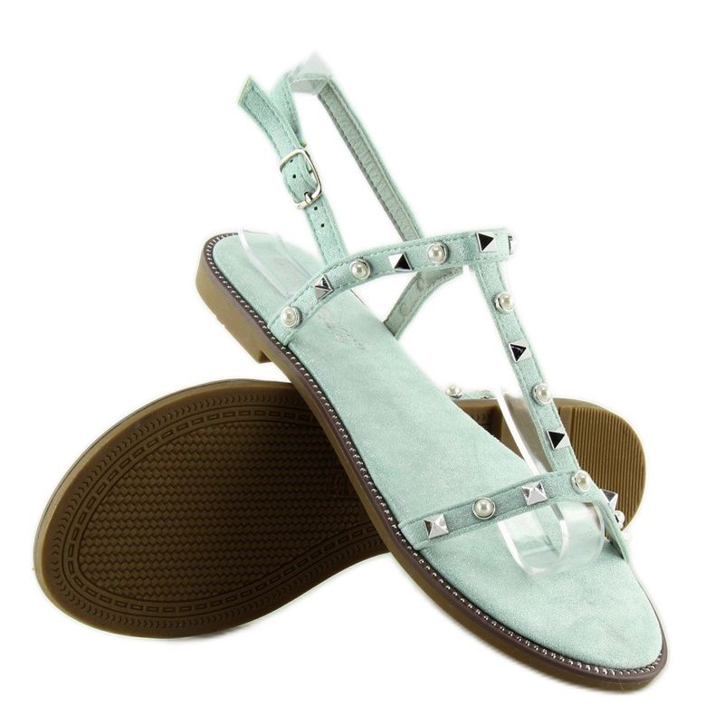 Sandale cu crampoane menta S-375 Verde 1 Sandale cu crampoane menta S-375 Verde 1