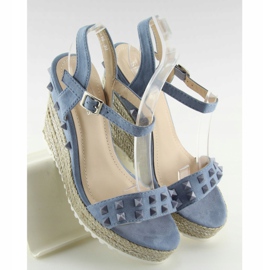 Espadrile albastre pe pane, albastru TS-16 Blue 3