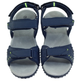 American Club Sandale cu inserție din piele americană 1715 albastru marin 4