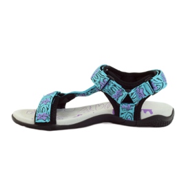 American Club Sandale cu inserție din piele americană 1717 albastru violet 2 American Club Sandale cu inserție din piele americană 1717 albastru violet 2