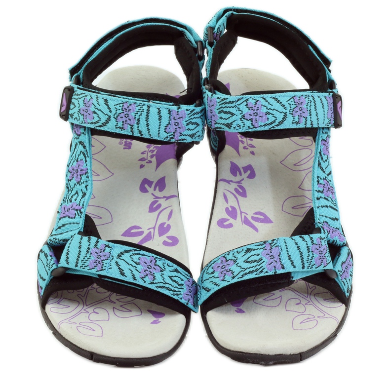 American Club Sandale cu inserție din piele americană 1717 albastru violet 4