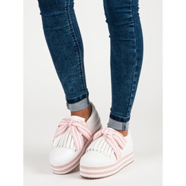 Adidași VICES la modă alb roz 1