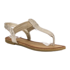 Comer Flip-flops cu bandă elastică galben 2