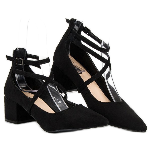 Pompe din piele intoarsa VICES negru 2