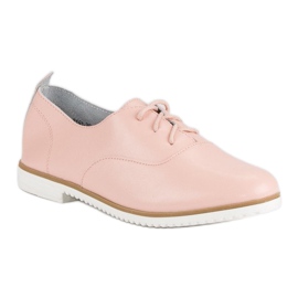 MAZARO Pantofi din piele pudra roz 1
