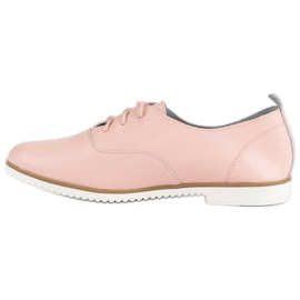 MAZARO Pantofi din piele pudra roz 2