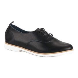 Pantofi mazaro din piele neagra negru 2
