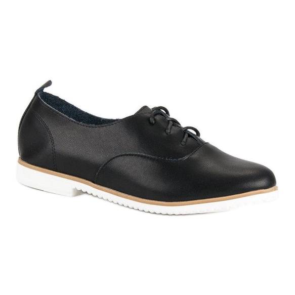 Pantofi mazaro din piele neagra negru 2