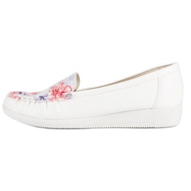 Tullo Mocasini Albi Cu Flori 2 Tullo Mocasini Albi Cu Flori 2