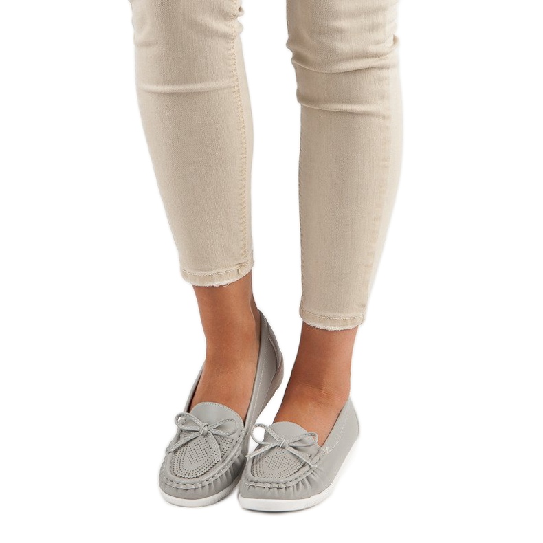 Tullo Mocasini gri de dama 1 Tullo Mocasini gri de dama 1