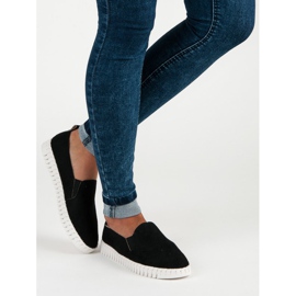 Tullo Pantofi din piele intoarsa neagra negru 1