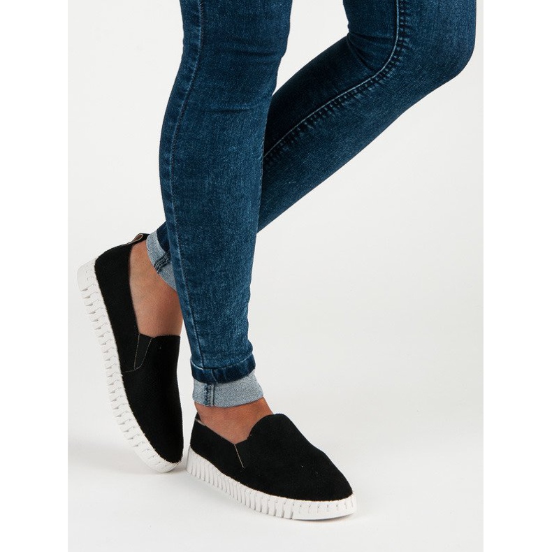 Tullo Pantofi din piele intoarsa neagra negru 1