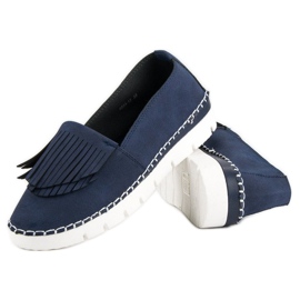 Vices Pantofi boho slip-on albastru 2
