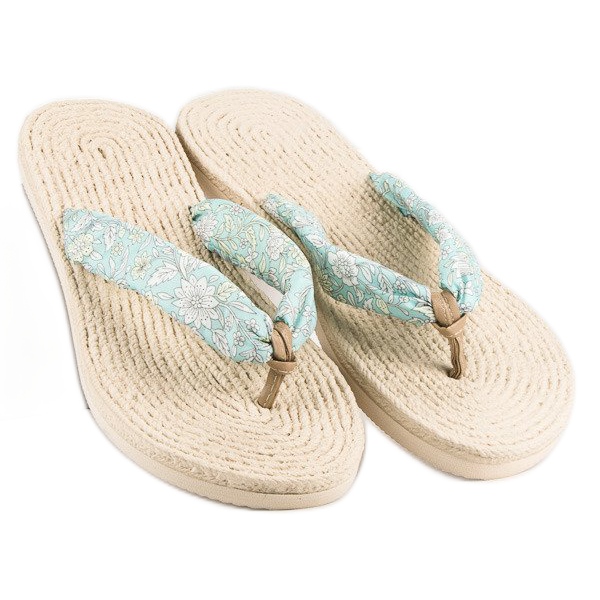 Ax Boxing Espadrile cu flip-flops alb verde 1