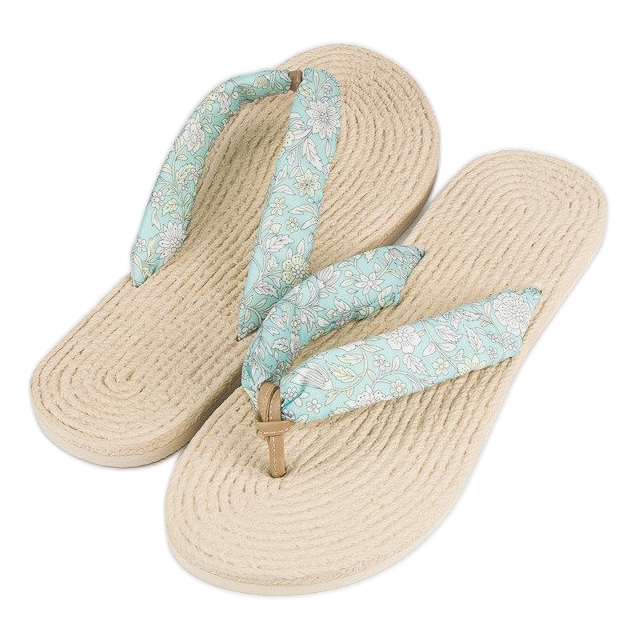 Ax Boxing Espadrile cu flip-flops alb verde 2