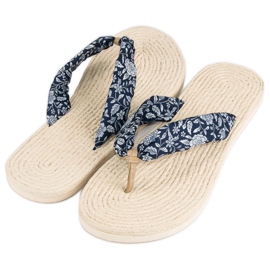 Ax Boxing Espadrile flip-flops alb albastru marin 3
