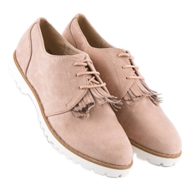 Pantofi boho de piele intoarsa legati maro 1 Pantofi boho de piele intoarsa legati maro 1