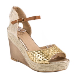 Kylie Sandale Espadrile Aurii de aur 1