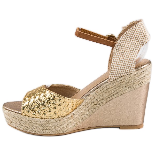 Kylie Sandale Espadrile Aurii de aur 2