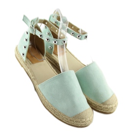 Espadrile verzi cu crampoane A636-ESP-1 Verde albastru 1