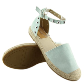 Espadrile verzi cu crampoane A636-ESP-1 Verde albastru 3
