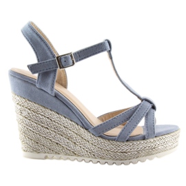 Sandale, espadrile pe pane, albastru 680-30 Albastru 5