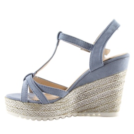 Sandale, espadrile pe pane, albastru 680-30 Albastru 6