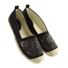 Espadrile decorate cu negru 5599-1 Negru 2 Espadrile decorate cu negru 5599-1 Negru 2