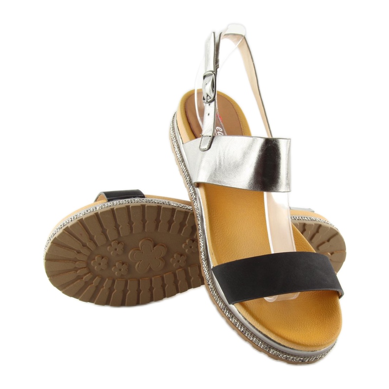 Sandale de dama negre SL88P Negru 2