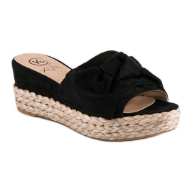 Kylie Espadrile cu fundita negru 1