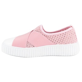Tenisi Creepers ajurati roz 1 Tenisi Creepers ajurati roz 1