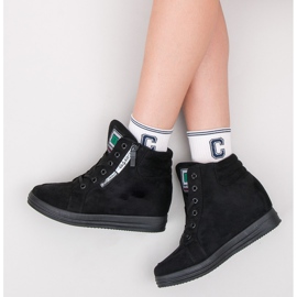 Tenisi din piele intoarsa negru 1 Tenisi din piele intoarsa negru 1