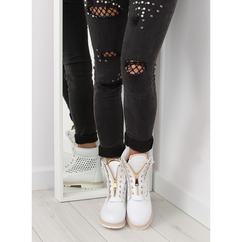 Balsam ajurat, fermoar auriu, alb R103 Alb 1