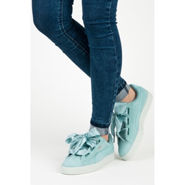 Puma Suede Heart Pebble WN`S albastru 4