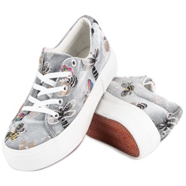 Kylie Adidași din Velour Pe Platformă gri 1