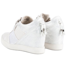 Kylie Adidași tip wedge la modă alb 3