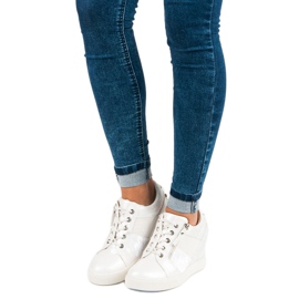 Kylie Adidași tip wedge la modă alb 5