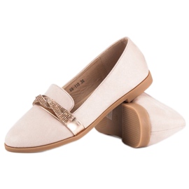 Bestelle Pantofi din piele intoarsa cu cristale roz 2