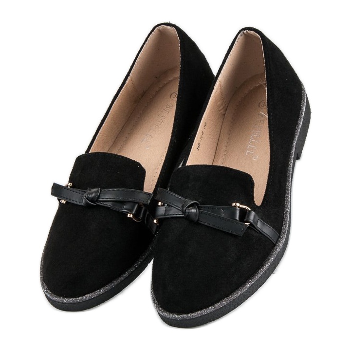 Bestelle Pantofi eleganti din piele intoarsa negru 1