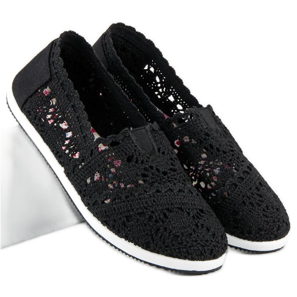 Balerini din dantela neagra negru 1