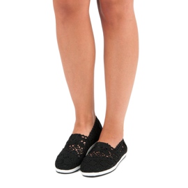 Balerini din dantela neagra negru 2