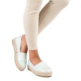 Espadrile slip-on pe platformă verde 1